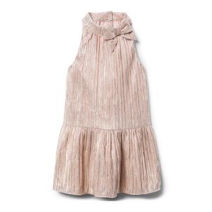 Janie and Jack Rose Gold Metallic Dropwaist Easter Dress Girls Size 5